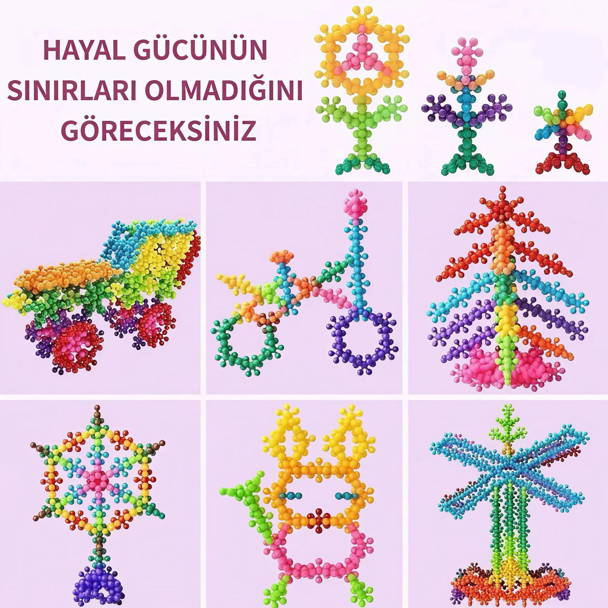 ORNEDAS™ Eğitici Molekül Blokları (120 Parça)