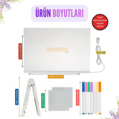 ORNEDAS™ Işıklı Çizim Tahtası