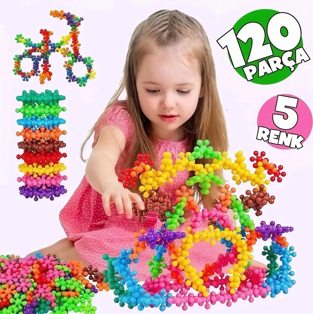 ORNEDAS™ Eğitici Molekül Blokları (120 Parça)
